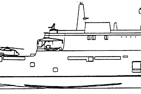 Корабль Hr.Ms. Rotterdam [Amphibious Transport Dock] - чертежи, габариты, рисунки